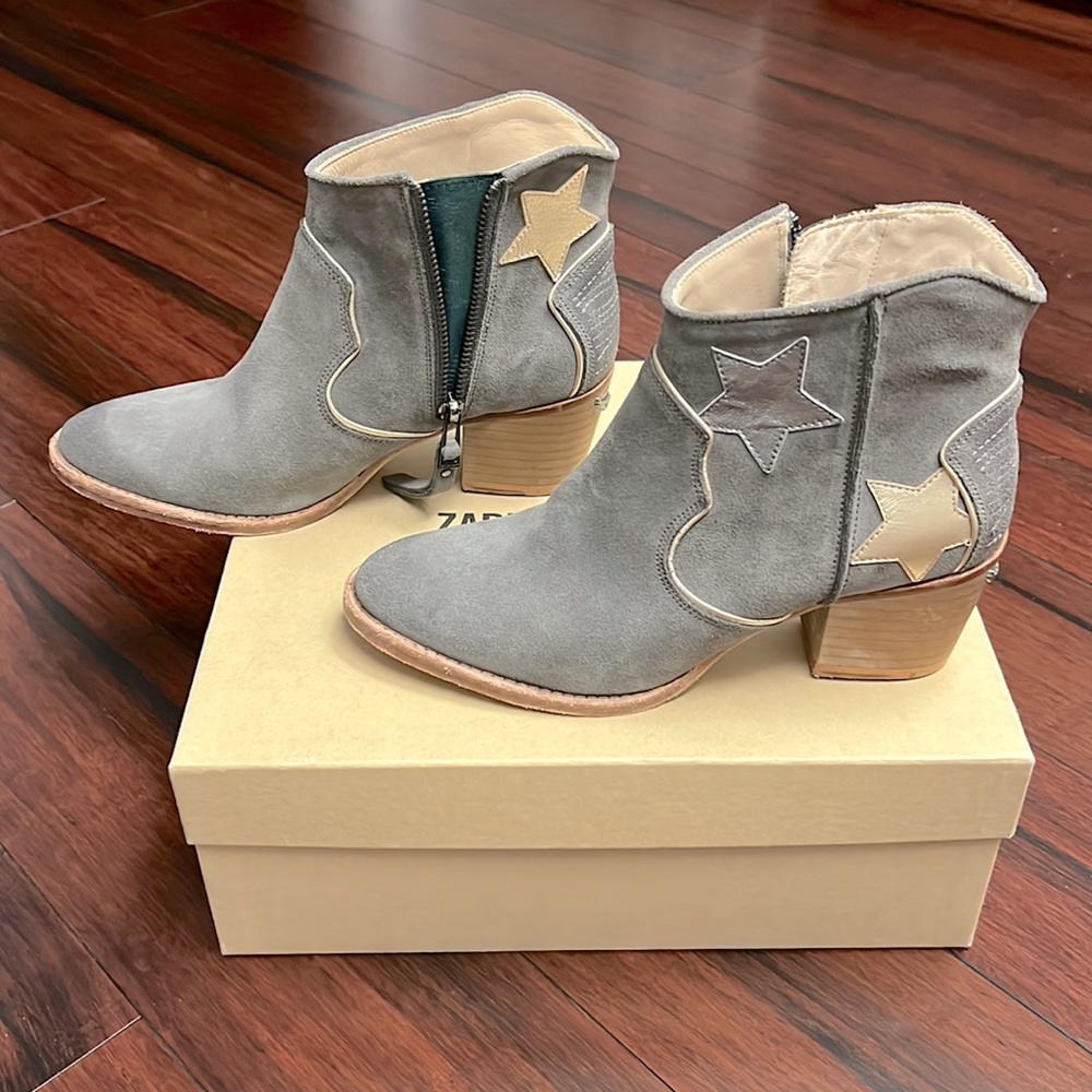 NIB Zadig & Voltaire Molly Stars Suede Boots